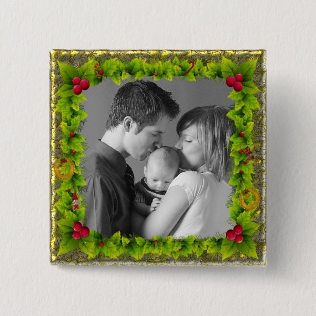 WeihnachtsKranz Button (Vorderseite)