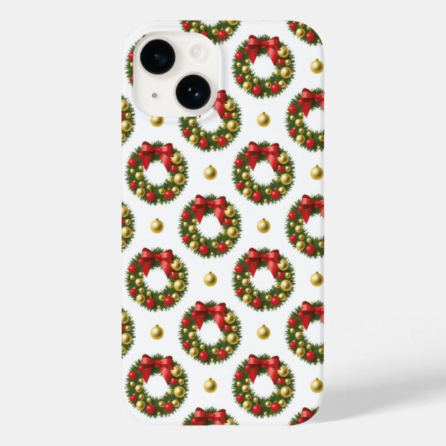 Weihnachtskranz Case-Mate iPhone Hülle (Rückseite)
