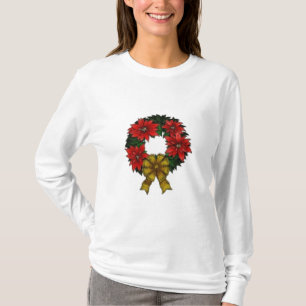 WeihnachtsKranz-Damen langes Sleev… - Besonders T-Shirt
