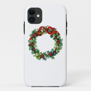WeihnachtsKranz der Stechpalme und des iPhone 11 Hülle