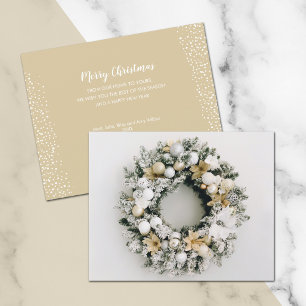 Weihnachtskranz-Faltenkarte