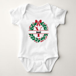 Weihnachtskranz Familie Matching Name Brief Y Baby Strampler