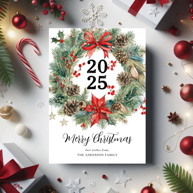 Weihnachtskranz Feiertagskarte (Von Creator hochgeladen)