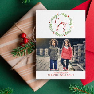 Weihnachtskranz Feiertagskarte