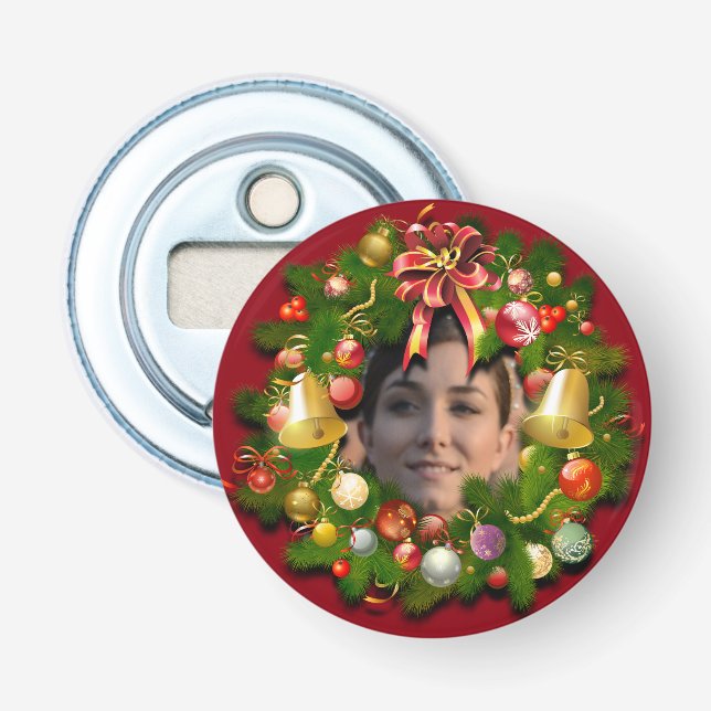 Weihnachtskranz Flaschenöffner (Vorderseite)