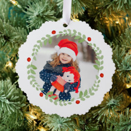 Weihnachtskranz-Foto Ornament Karte