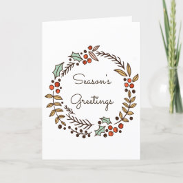 Weihnachtskranz - Grüße der Jahreszeit Feiertagskarte