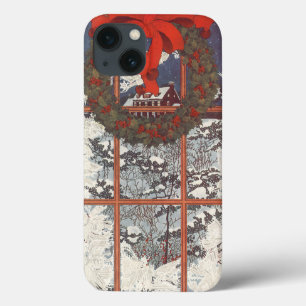 Weihnachtskranz im Schnee iPhone 13 Hülle