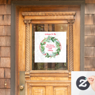 Weihnachtskranz im Wasser CUSTOM Fensteraufkleber