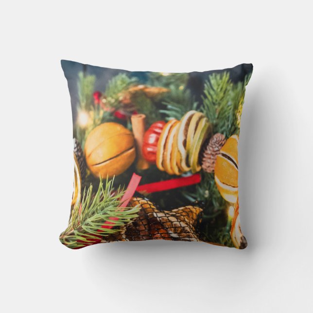Weihnachtskranz Kissen (Vorderseite)