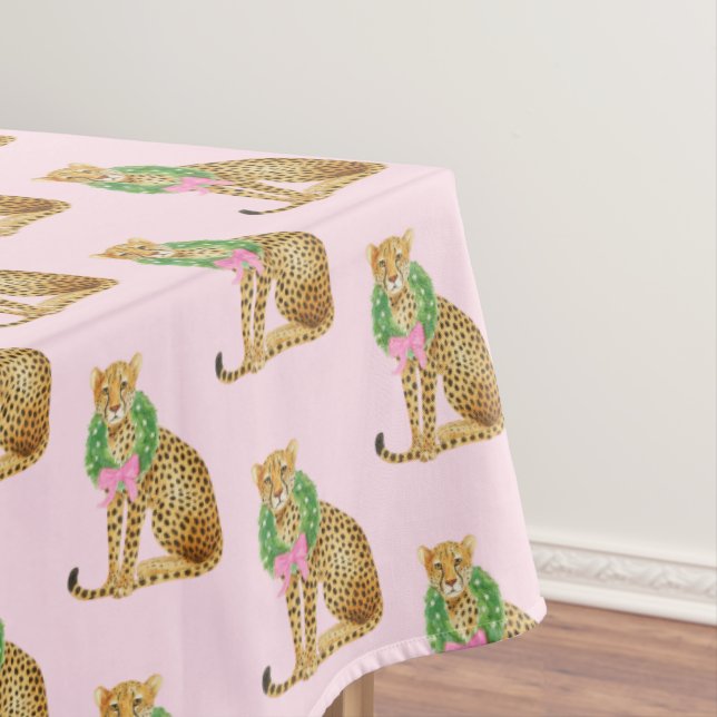 Weihnachtskranz Leopard  Tischdecke (Beispiel)