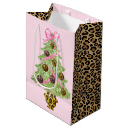 Weihnachtskranz Leopardensignet Monogramm Mittlere Geschenktüte