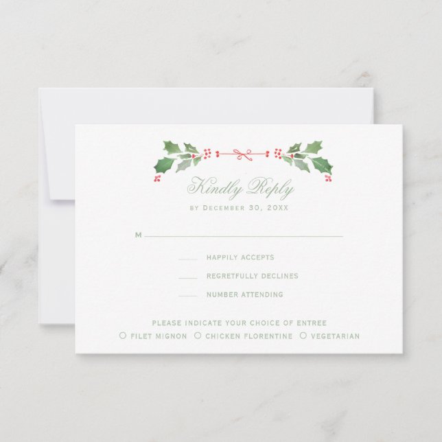 Weihnachtskranz mit Candy Cane Bow Dankeskarte (Vorderseite)