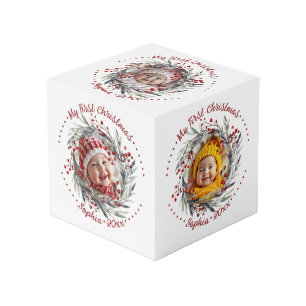 Weihnachtskranz mit Rotbeeren Foto Würfel