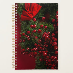 Weihnachtskranz mit roten Beeren Planer