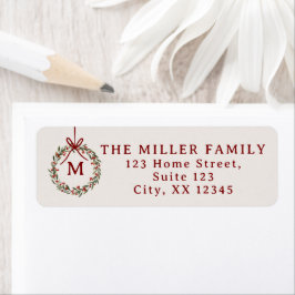 Weihnachtskranz mit Rücksendesiegel