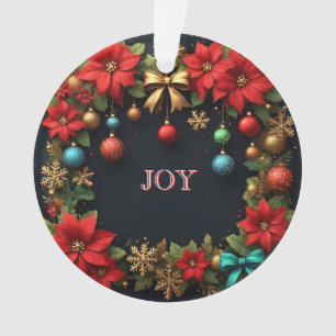 Weihnachtskranz mit Weihnachtssternen Ornament