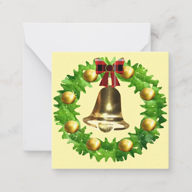Weihnachtskranz Mitteilungskarte (Vorderseite)