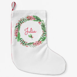 WeihnachtsKranz-Monogramm-Name Kleiner Weihnachtsstrumpf