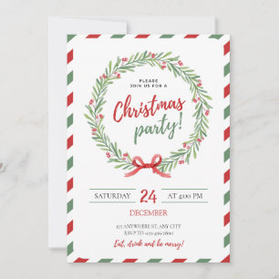 Weihnachtskranz-Party Einladung