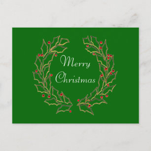 Weihnachtskranz Postkarte