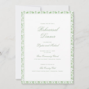 Weihnachtskranz Probedinner mit Monogramm Einladung