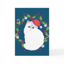 Weihnachtskranz-Ragdoll-Katze