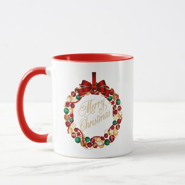 Weihnachtskranz-Tasse Tasse (Links)
