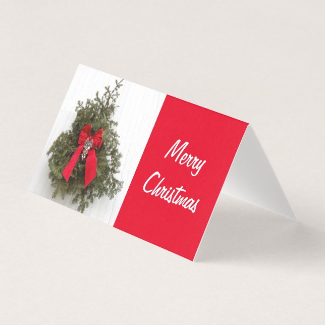 Weihnachtskranz und Roter Bogen (Vorderseite)