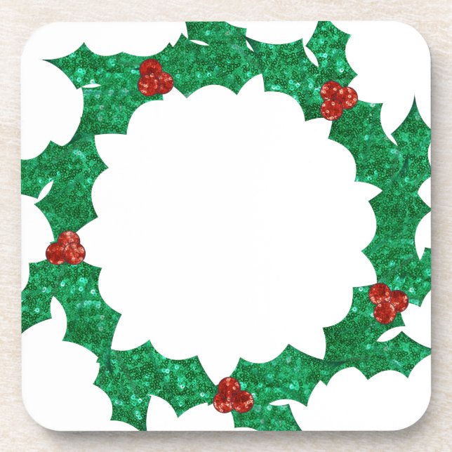 Weihnachtskranz Untersetzer (Vorderseite)