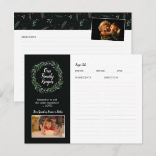 Weihnachtskranz Verlasse Berries Postkarte