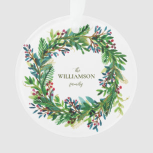 Weihnachtskränze Feiertags Familienname Holi Ornament