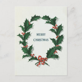 Weihnachtskränze Feiertagspostkarte