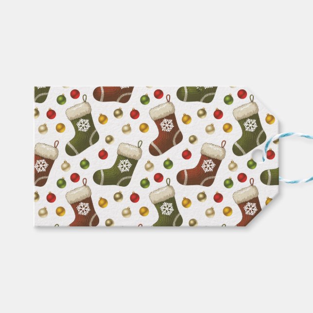 Weihnachtskränze Geschenkanhänger (Vorderseite (Horizontal))