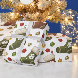 Weihnachtskränze Geschenkpapier