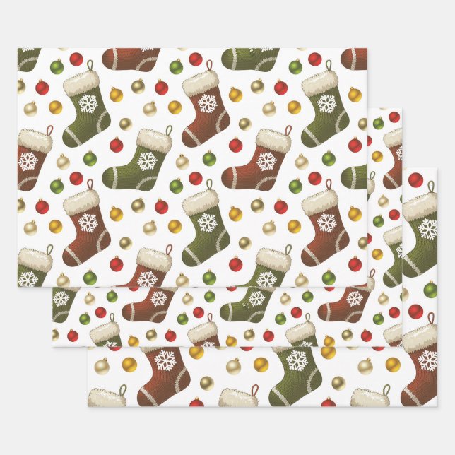 Weihnachtskränze Geschenkpapier Set (Set)