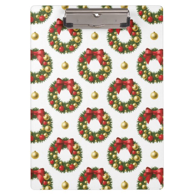Weihnachtskränze Klemmbrett (Vorderseite)