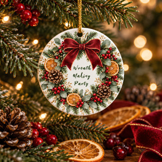 Weihnachtskränze-Party-Ornament Keramik Ornament