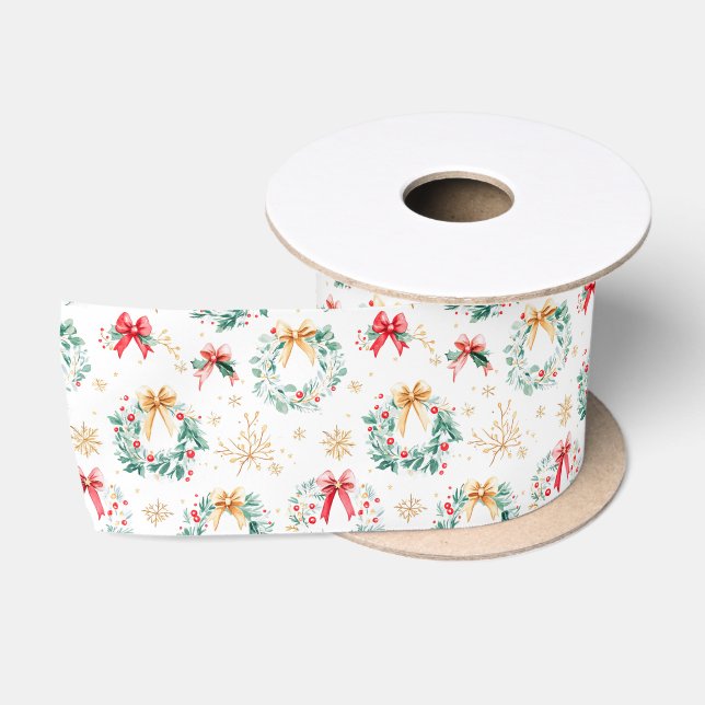 Weihnachtskränze Satinband (Spule)