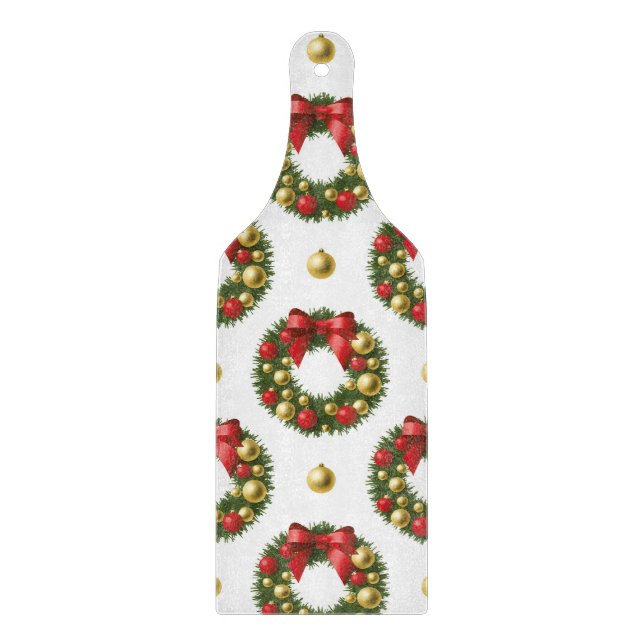 Weihnachtskränze Schneidebrett (Vorderseite)