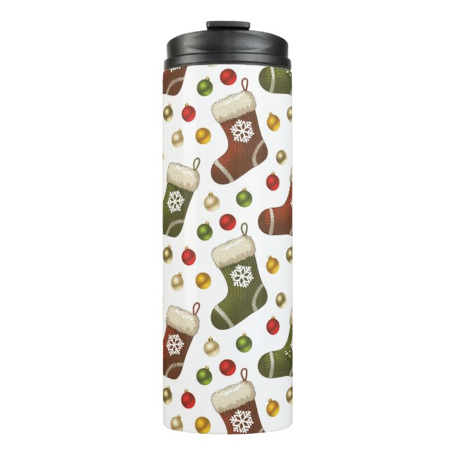 Weihnachtskränze Thermosbecher (Vorderseite)