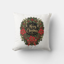 Weihnachtskranzkissen Elegantes Geschenk für sie