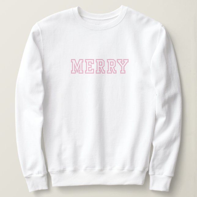 Weihnachtskraut - Uni pink Sweatshirt (Design vorne)