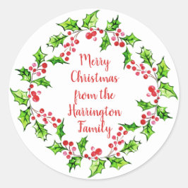 Weihnachtskrautaufkleber im benutzerdefinierten Te Runder Aufkleber