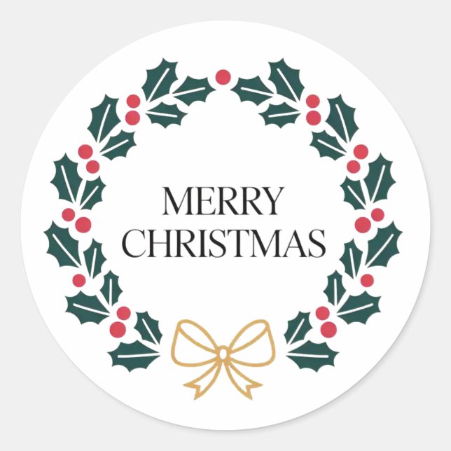 Weihnachtskrautbeschriftungen Runder Aufkleber (Vorderseite)