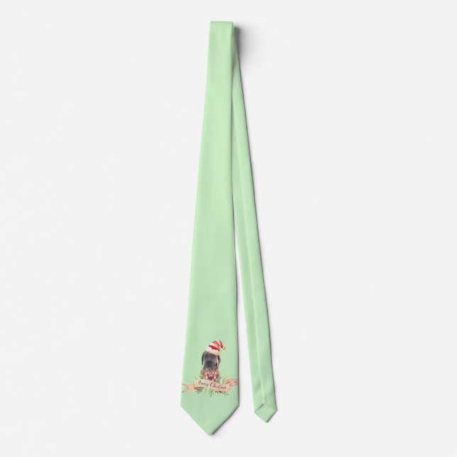 Weihnachtskrawatte mit Welpen Bracke Krawatte (Vorderseite)