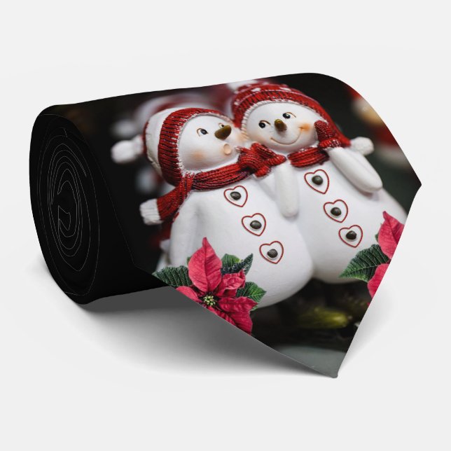 Weihnachtskrawatte, Schneemann Krawatte (Gerollt)