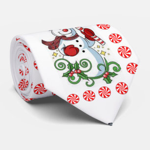 Weihnachtskrawatte, Schneemann Krawatte