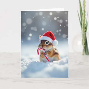 Weihnachtskreatur-Schneekarte Karte