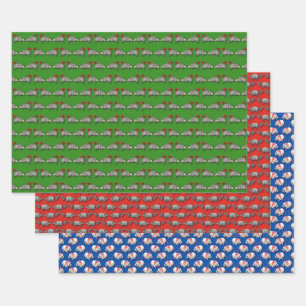 Weihnachtskreaturen  geschenkpapier set